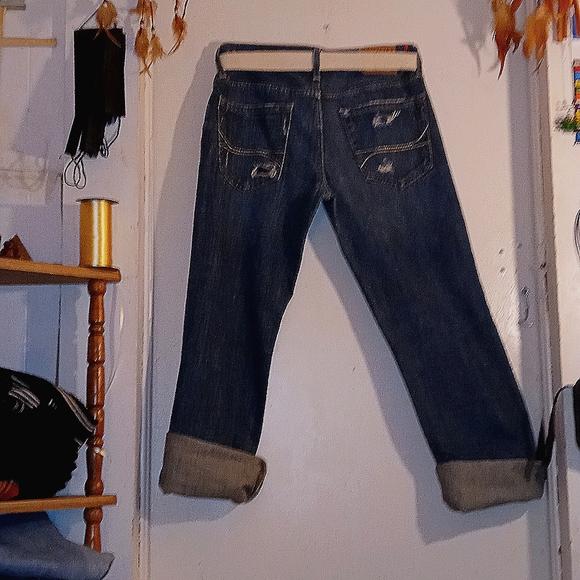 Hollister Classic Straight Denim Jeans ~Size: W32 by L32 Dark Blue light Stone - Picture 7 of 8